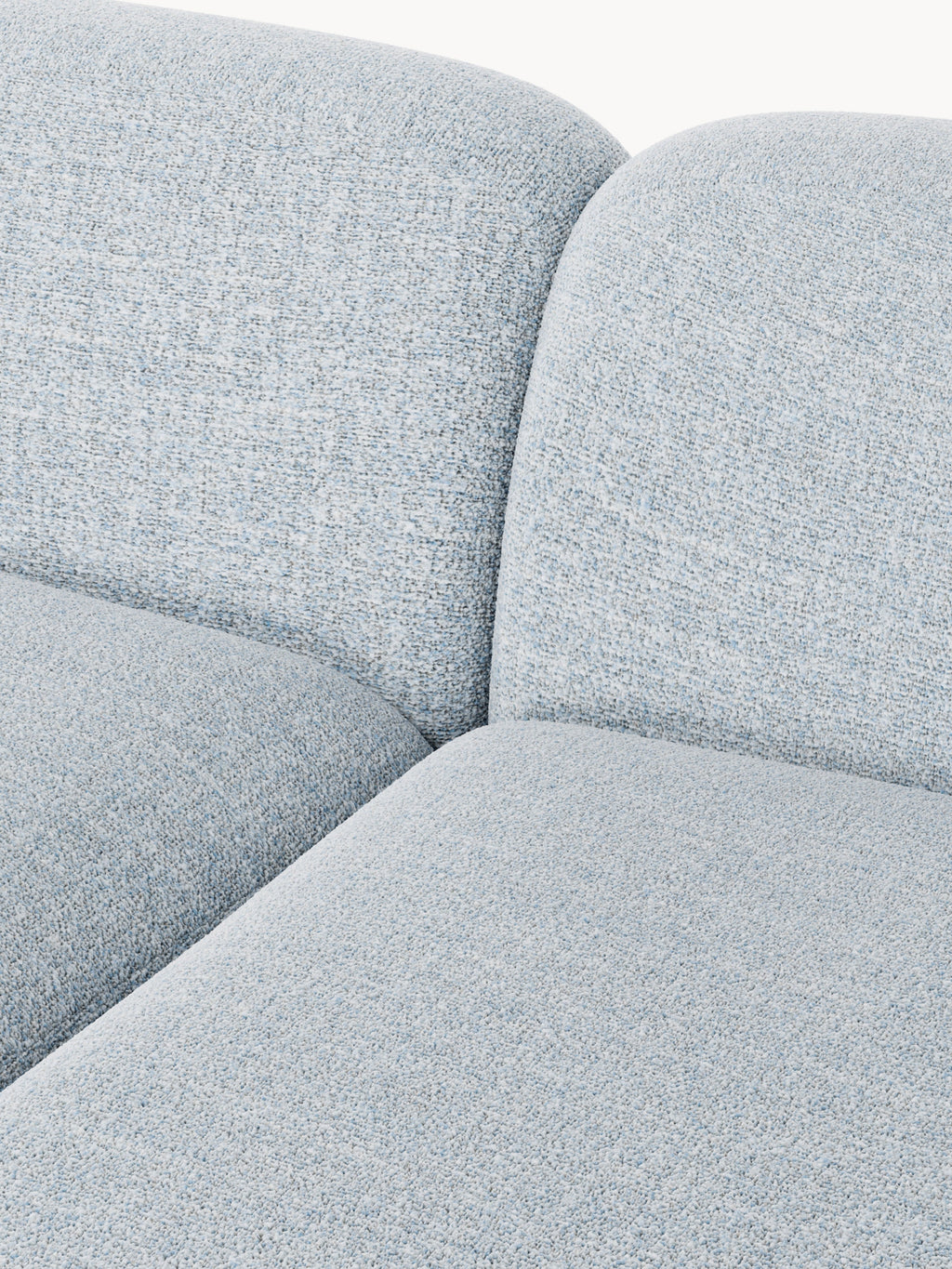 Wolke Modular Bouclé Corner Sofa (4-seater) with Chaise End