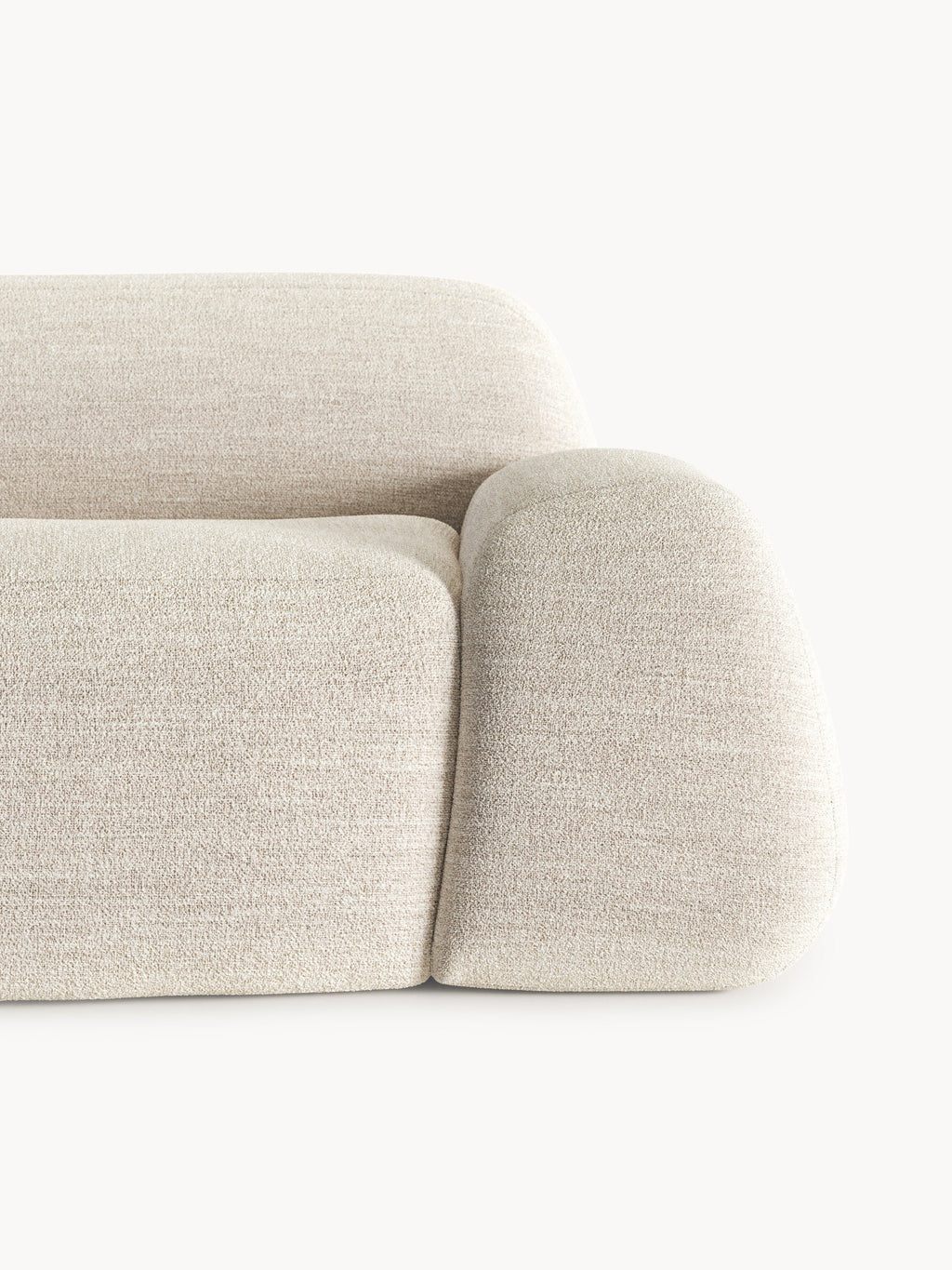 Wolke Bouclé Sofa (2-seater) with Chaise End