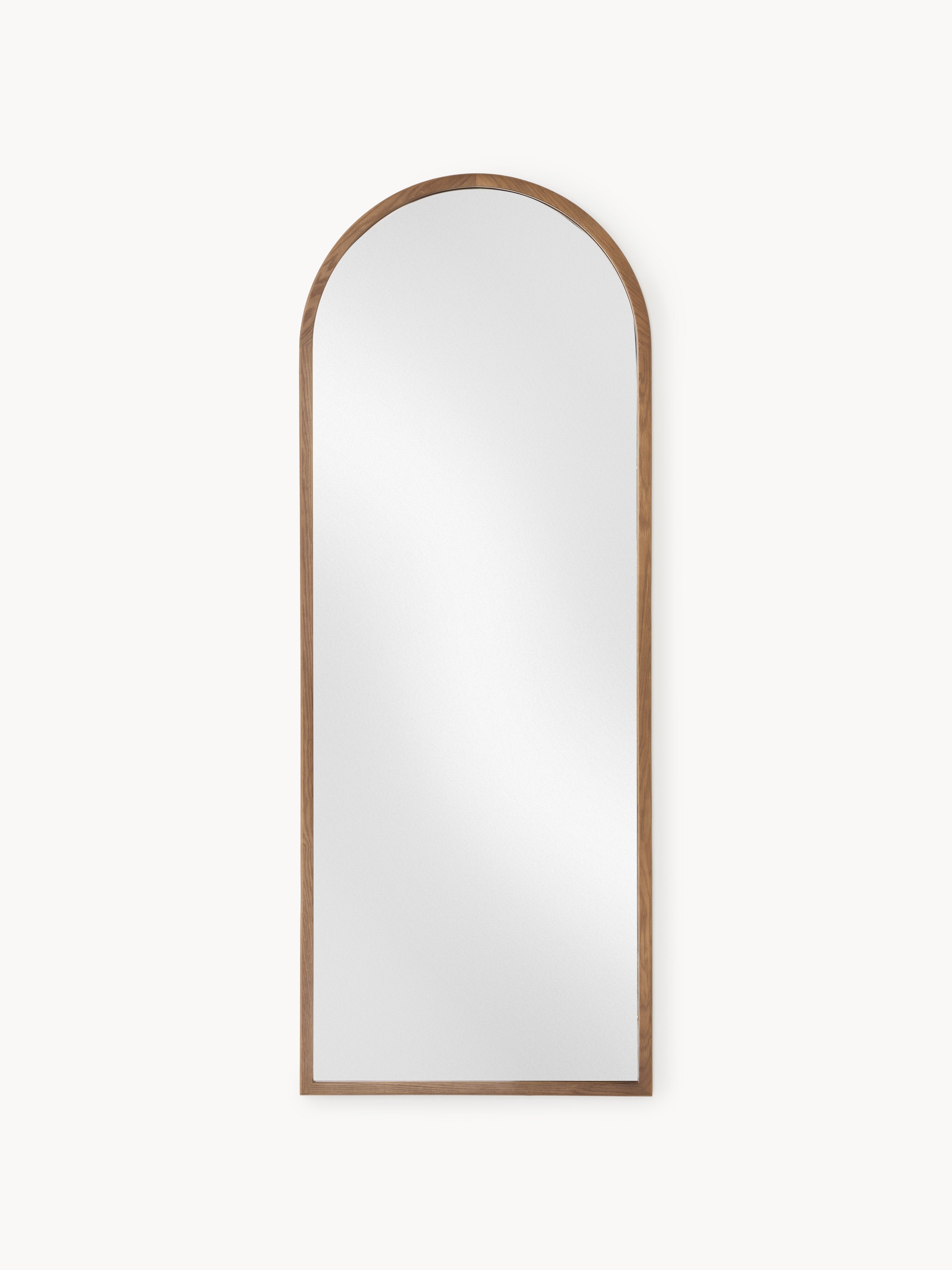 Gallery image 1 - Full-Length Leaner Mirror Levan with Oak Wood Frame