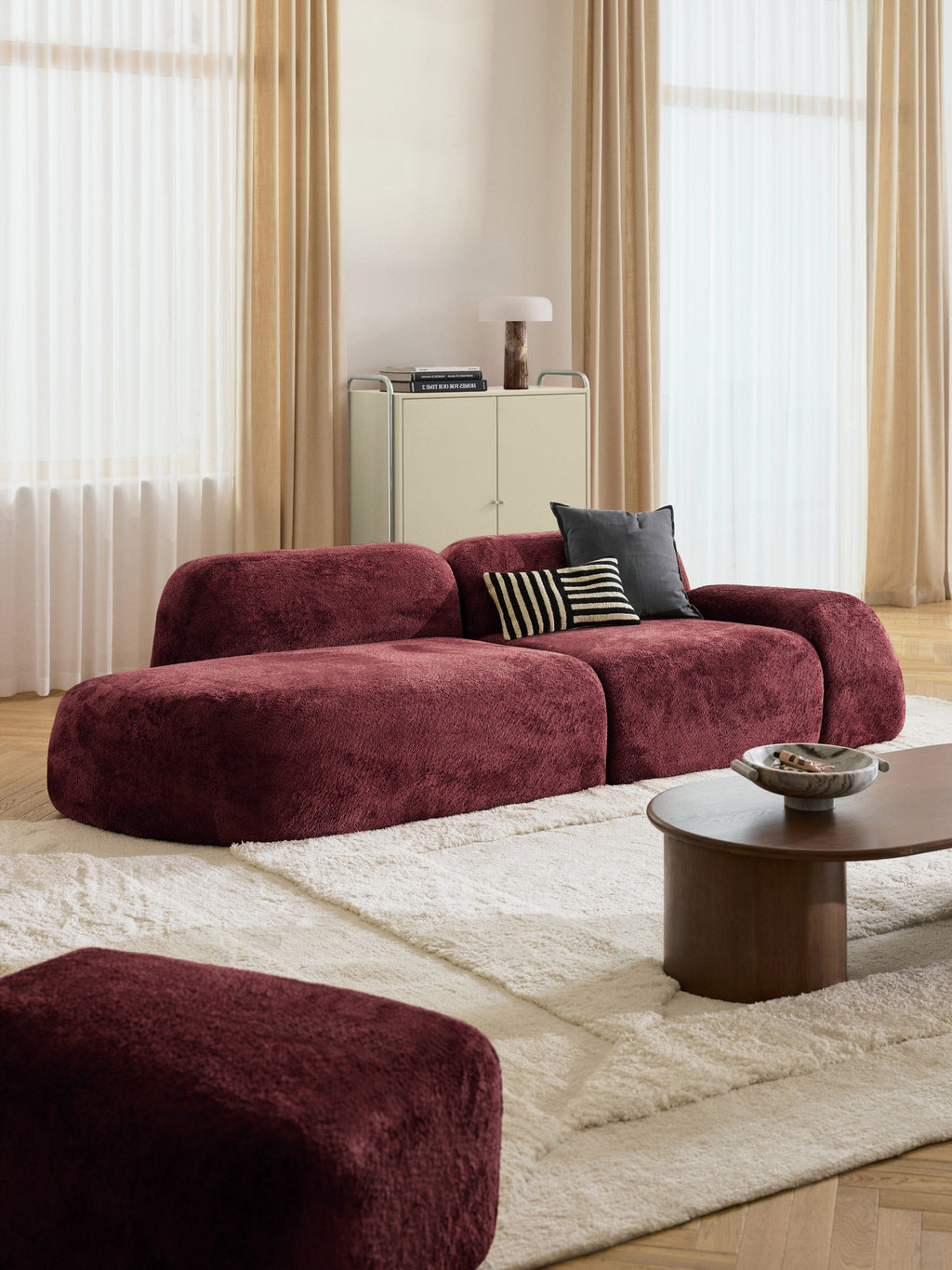 Wolke Modular Teddy Bouclé Chaise (3-seater)