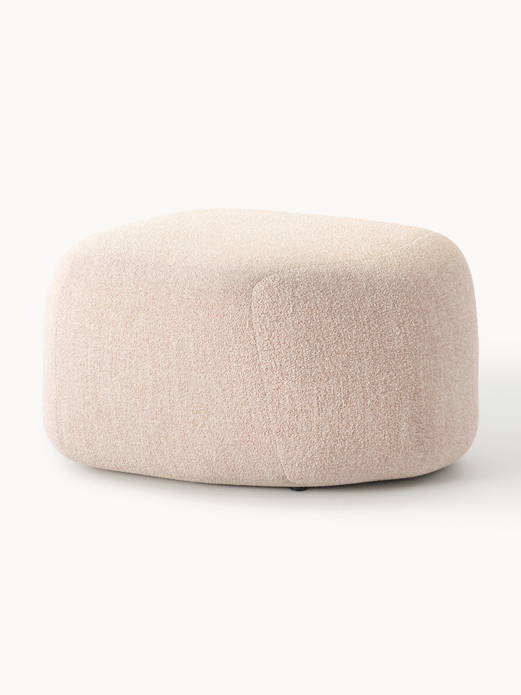 Gallery image 1 - Oval Bouclé Ottoman Wolke