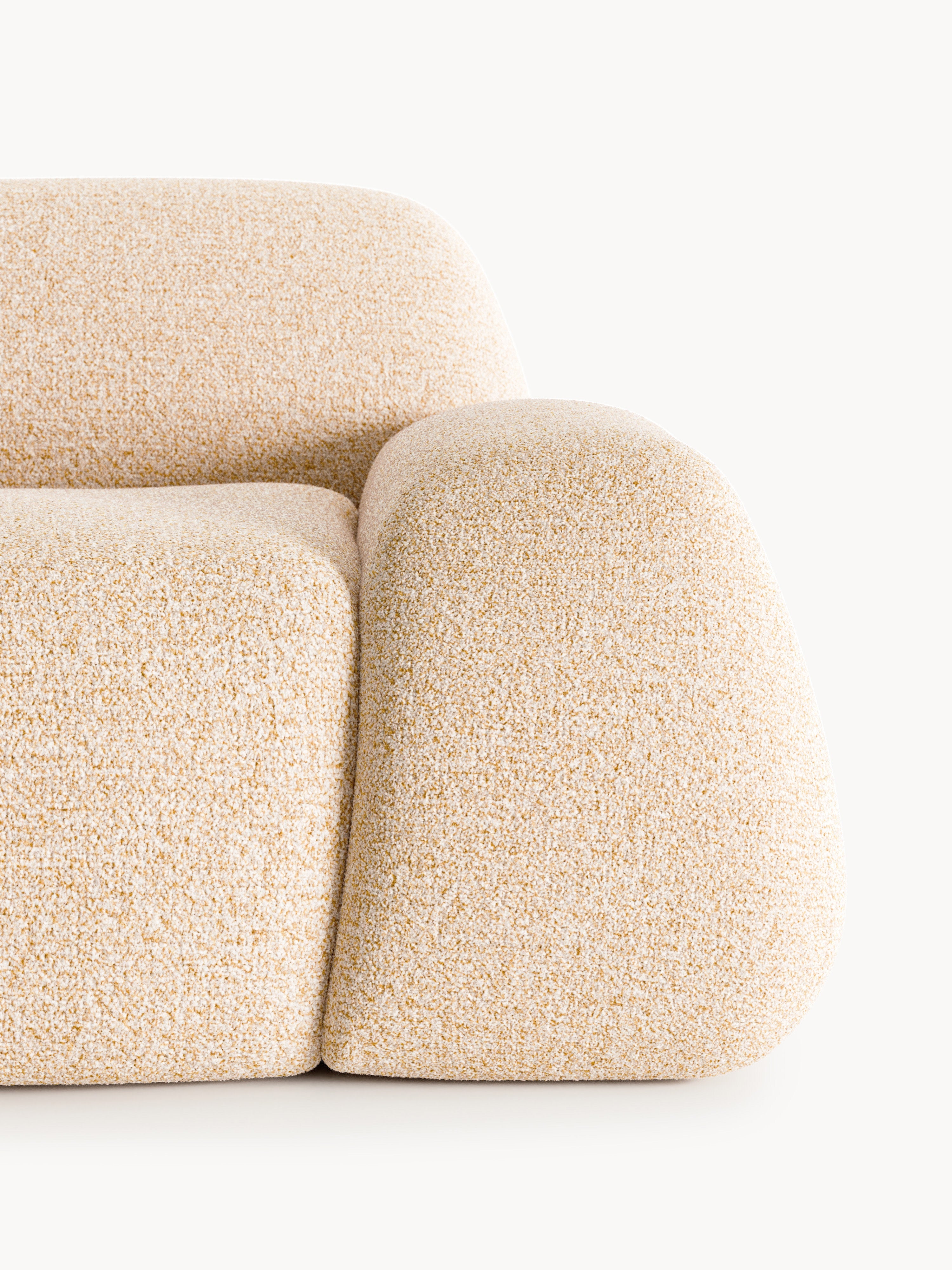 Wolke XL Modular Bouclé Corner Sofa with Chaise End