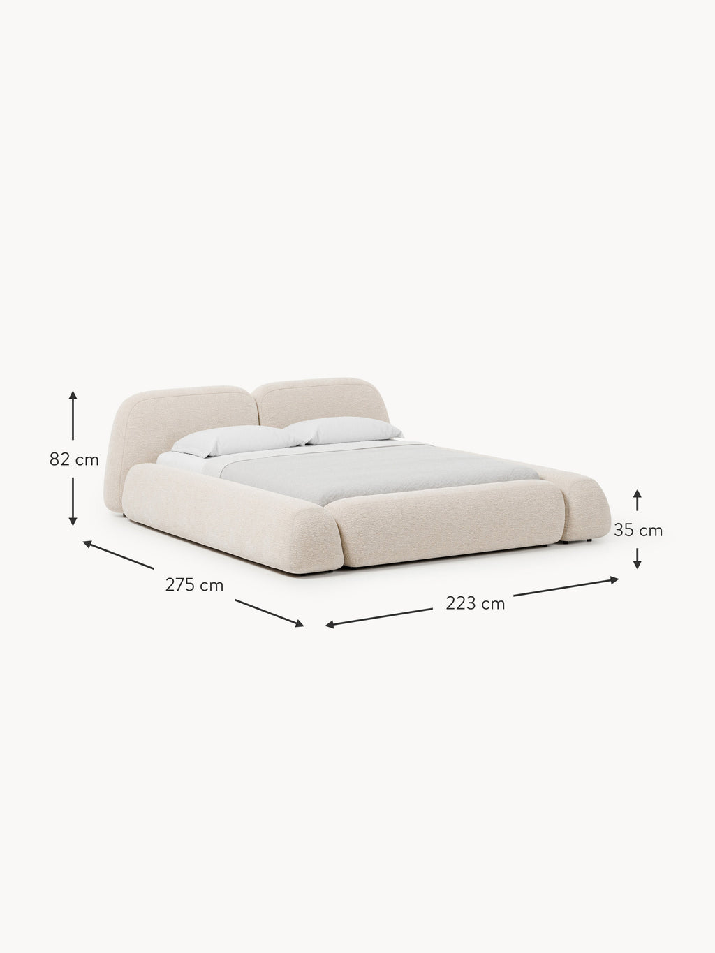 Wolke Upholstered Bed with Storage