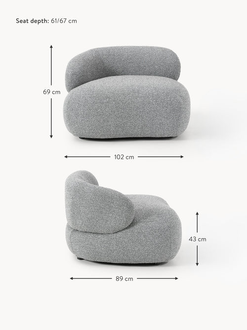 Alba Bouclé Lounge Armchair