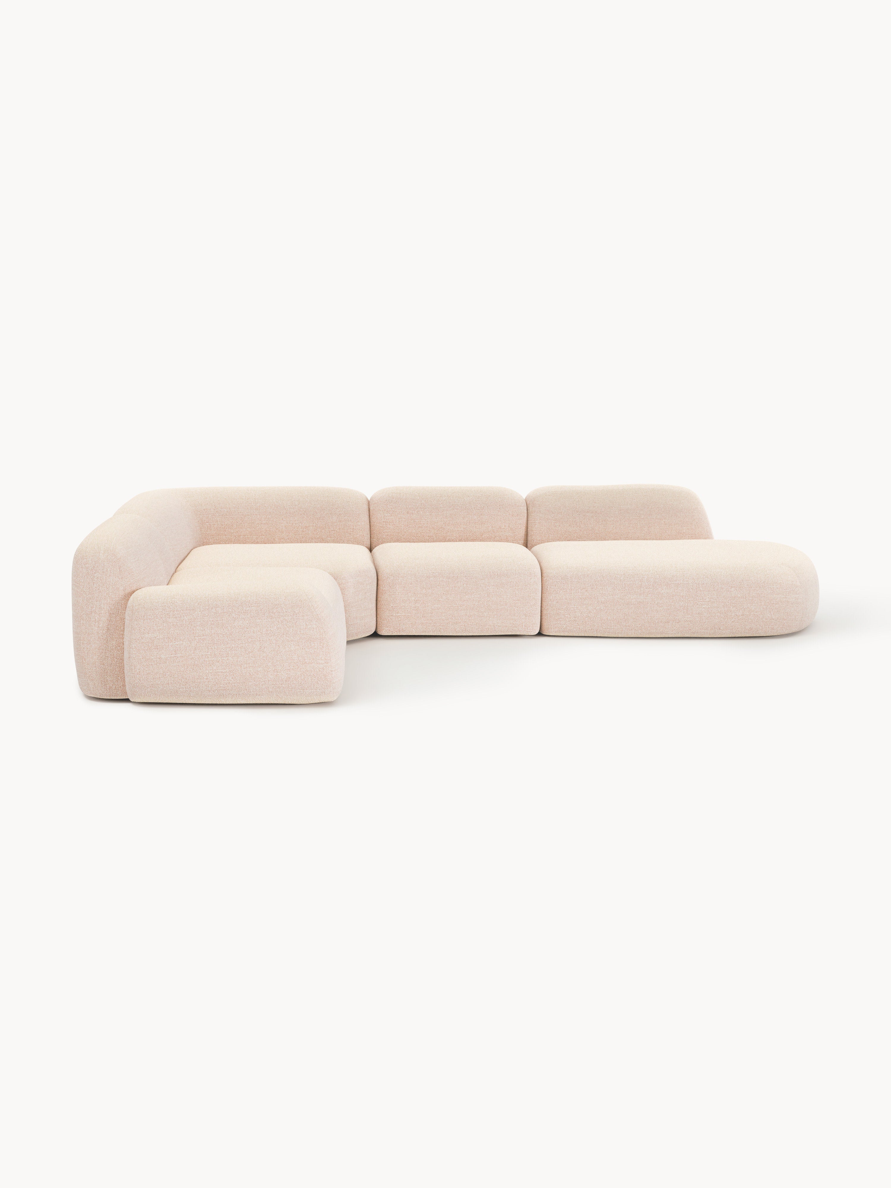 Wolke XL Modular Bouclé Corner Sofa with Chaise End