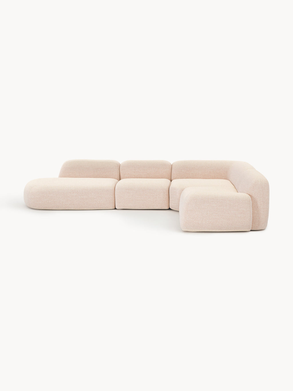 Wolke XL Modular Bouclé Corner Sofa with Chaise End