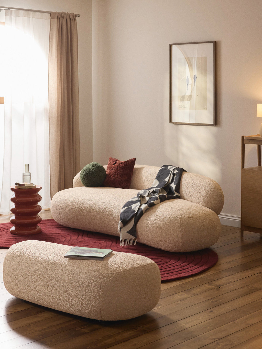 Alba Bouclé Sofa (3-seater)