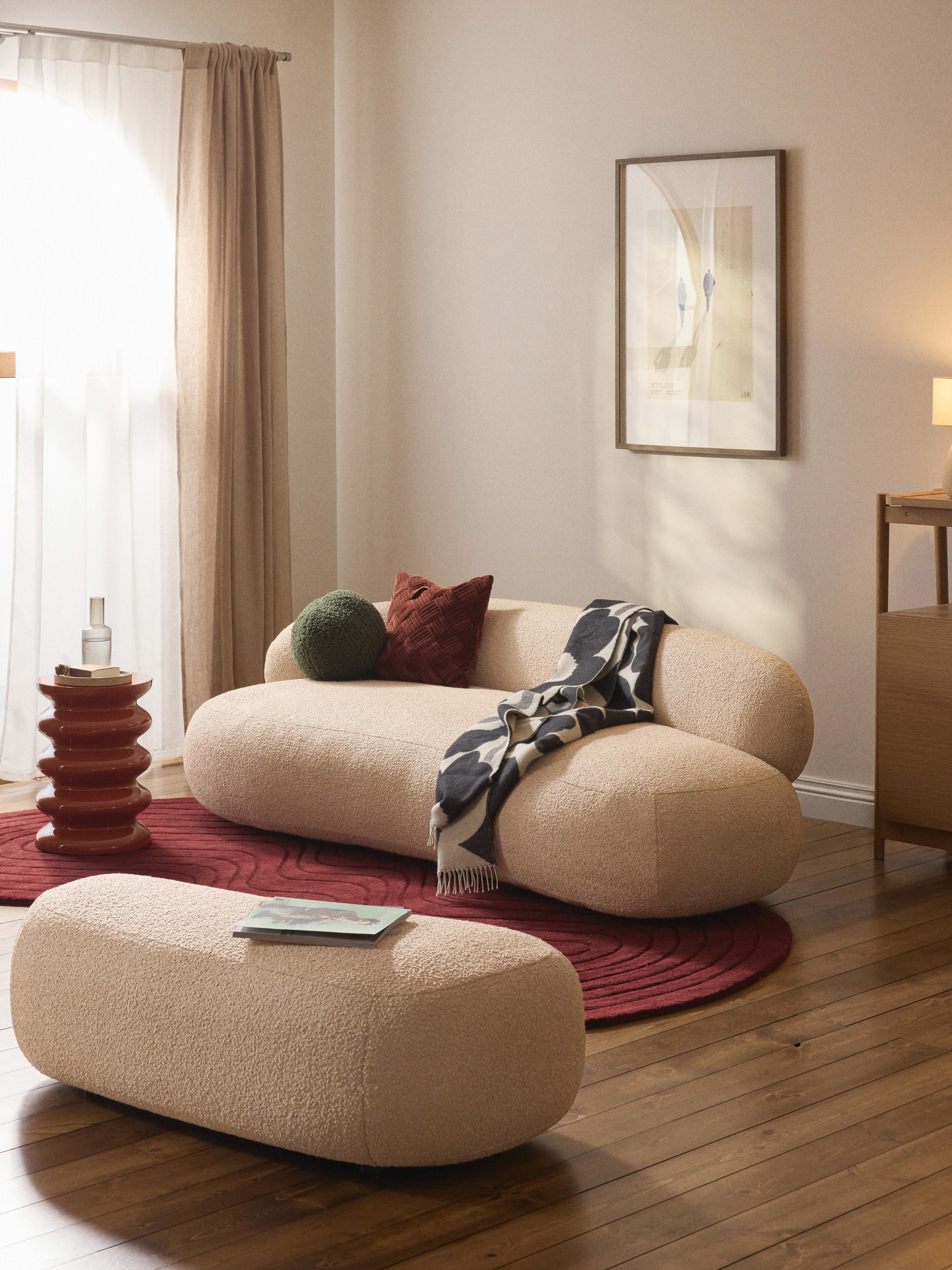 Alba Bouclé Sofa (3-seater)