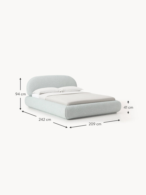 Alba Upholstered Bouclé Bed