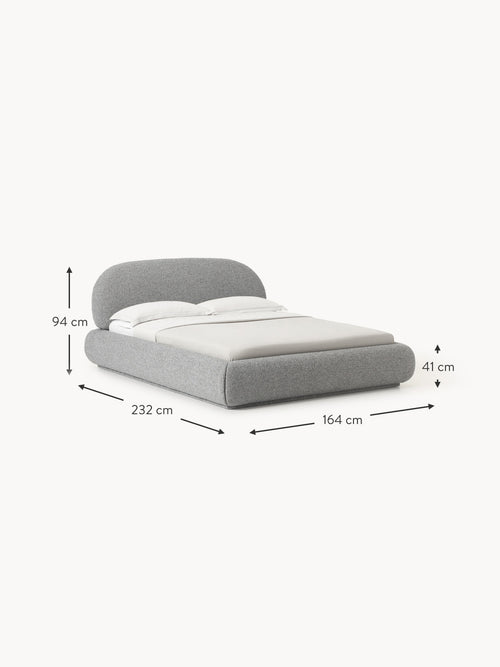 Alba Upholstered Bouclé Bed