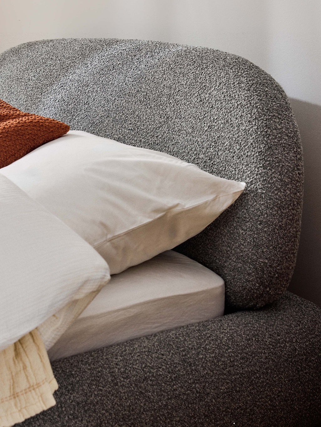 Alba Upholstered Bouclé Bed