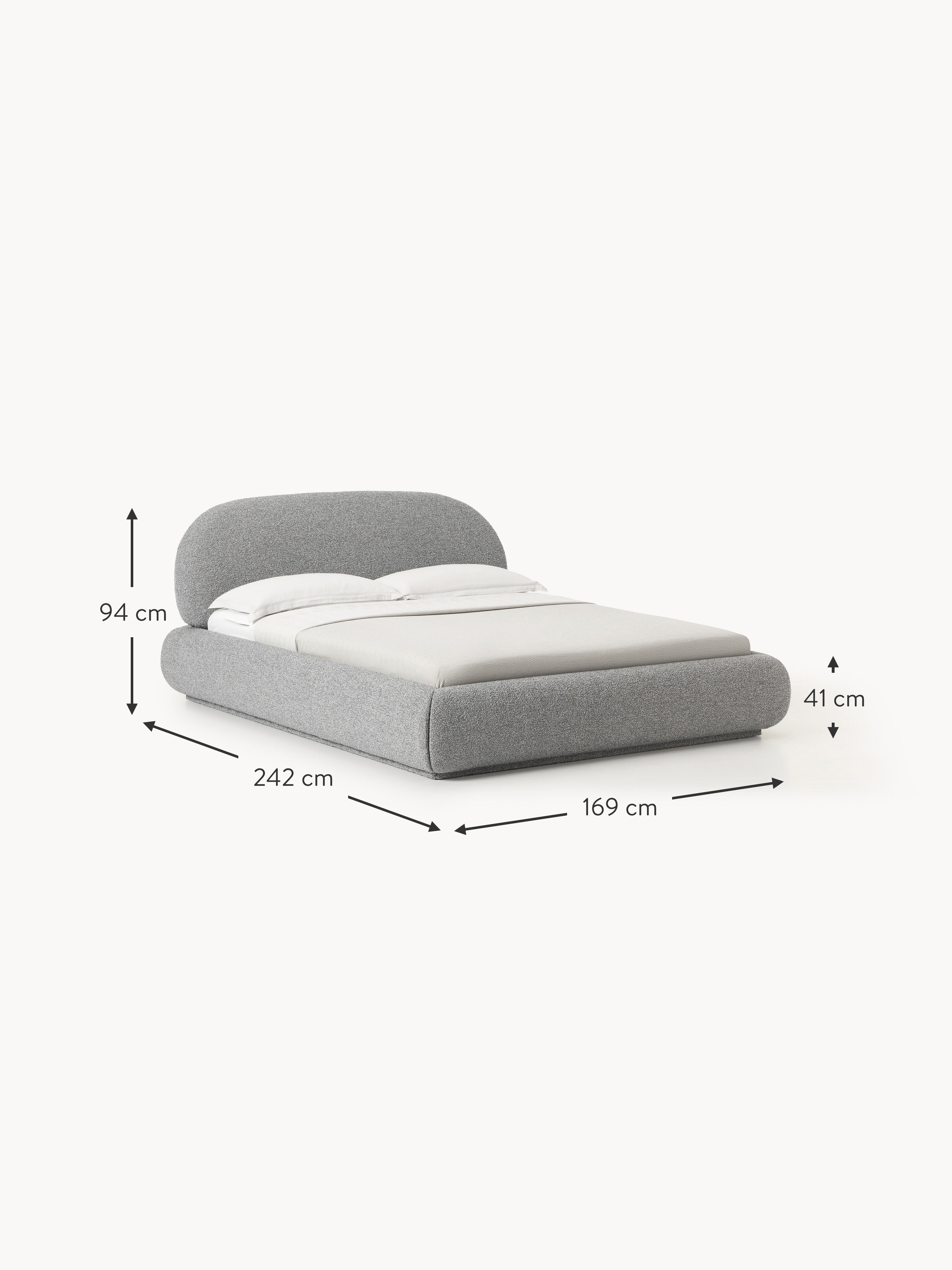 Alba Upholstered Bouclé Bed