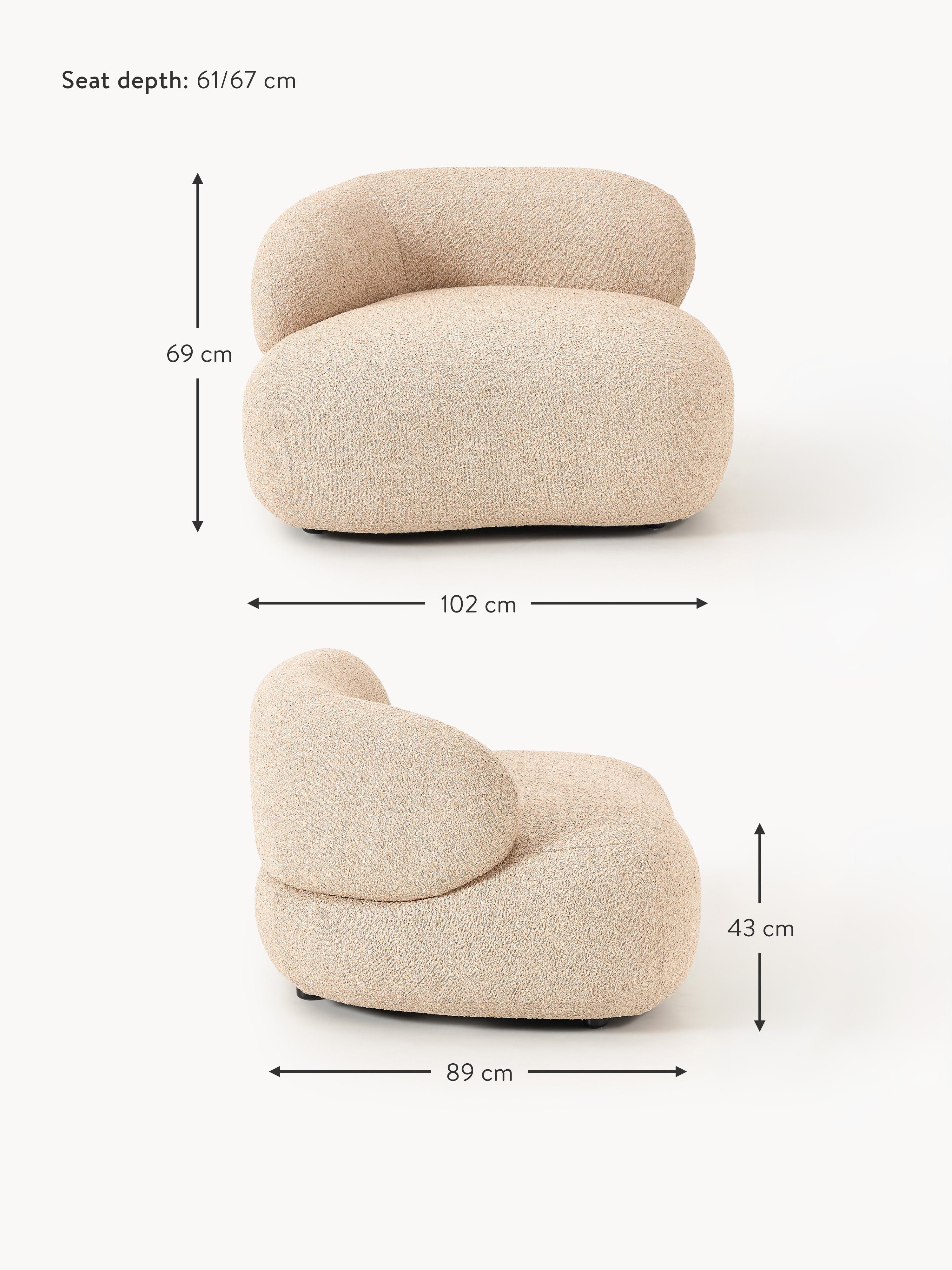 Alba Bouclé Lounge Armchair