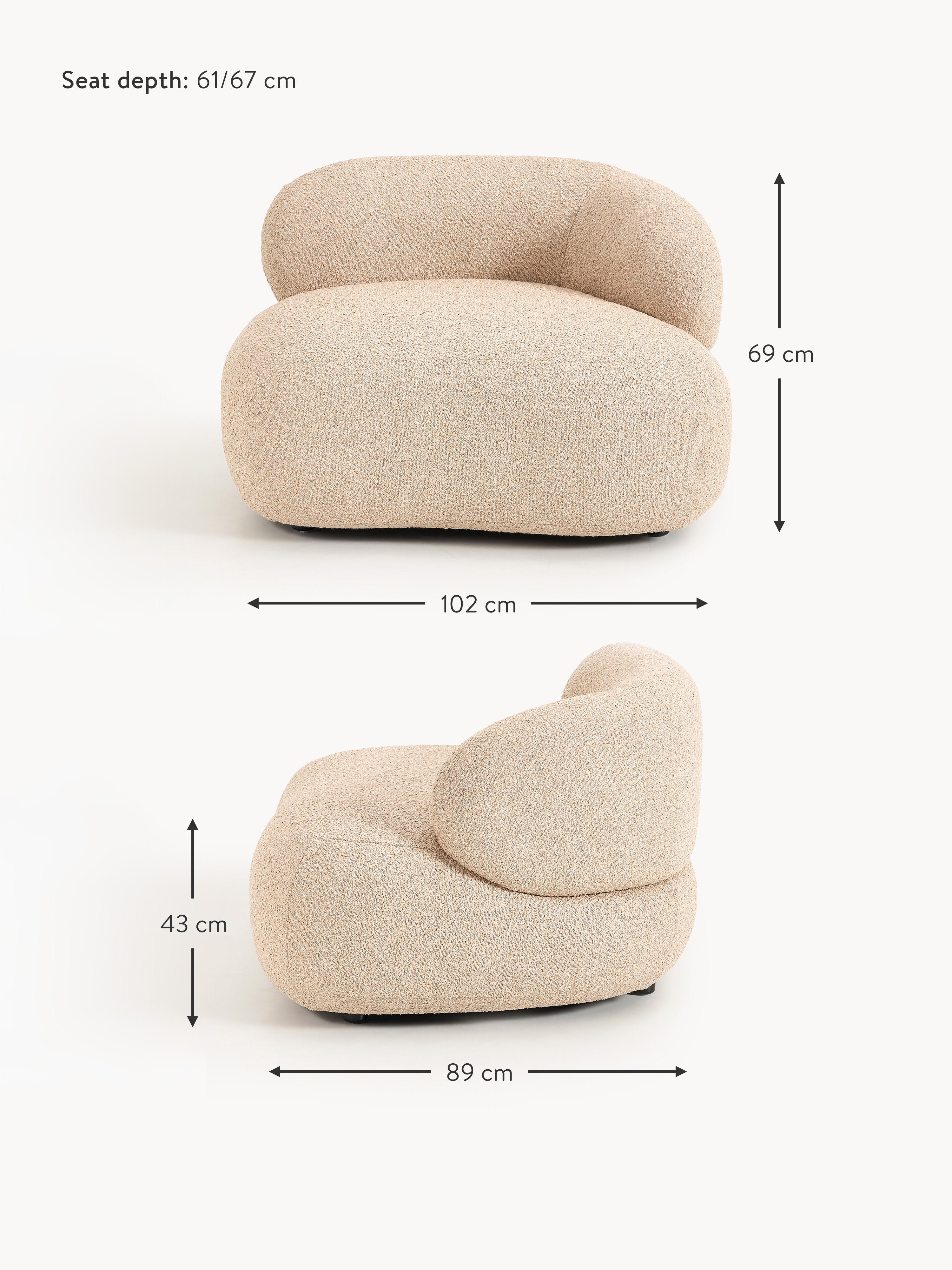 Alba Bouclé Lounge Armchair