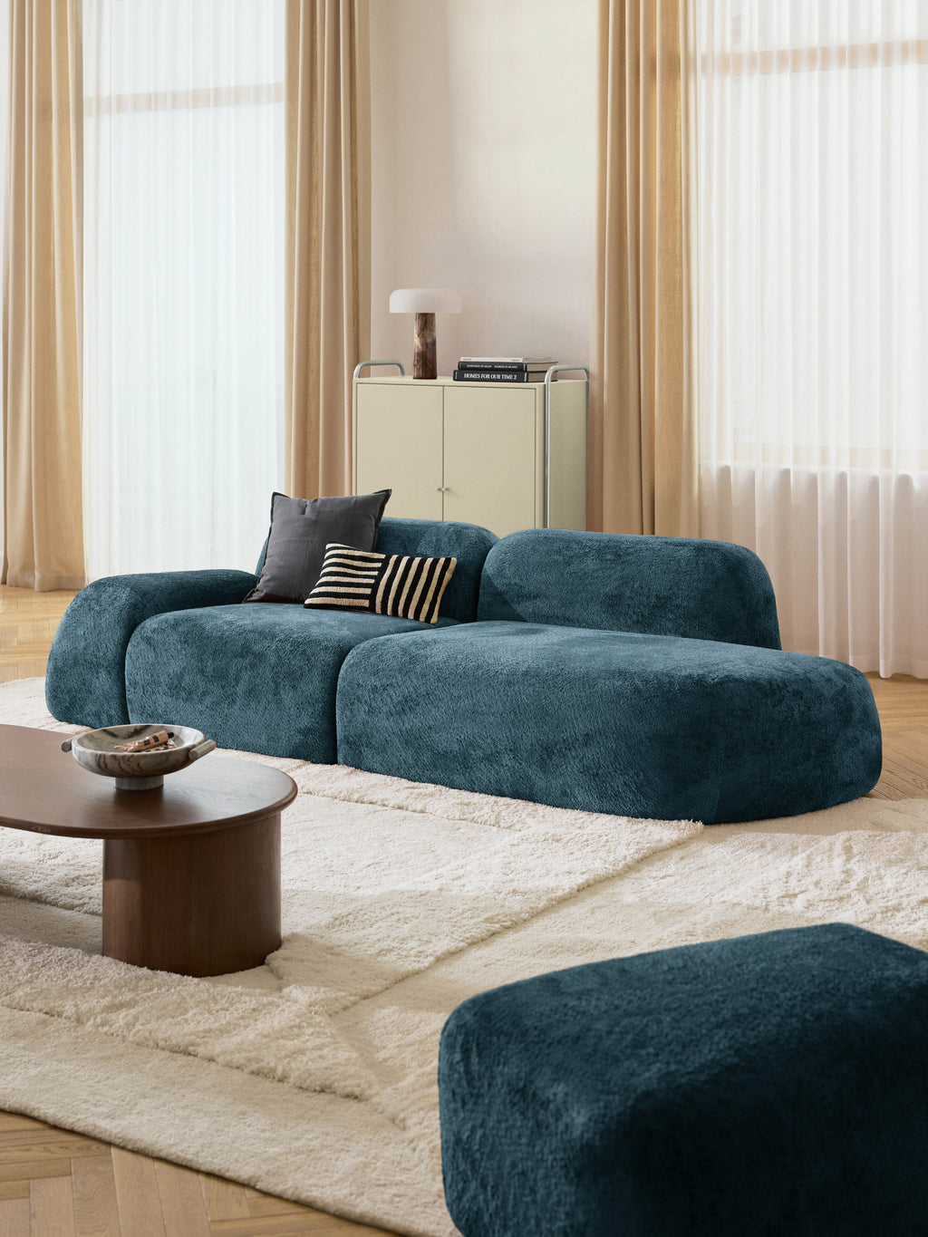 Wolke Modular Teddy Bouclé Chaise (3-seater)