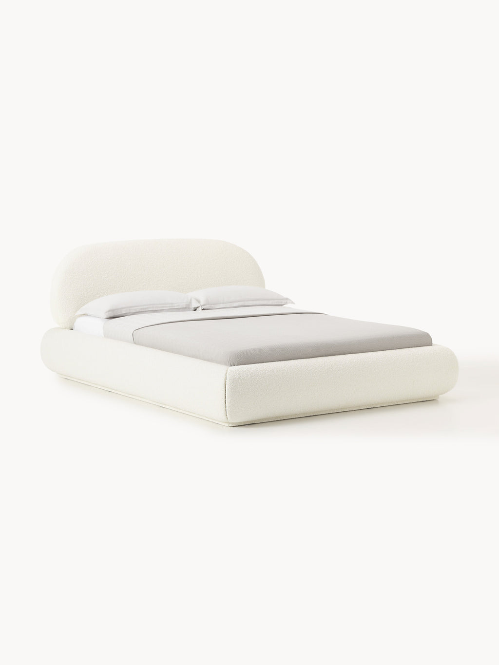 Gallery image 1 - Upholstered Bouclé Bed Alba with Storage