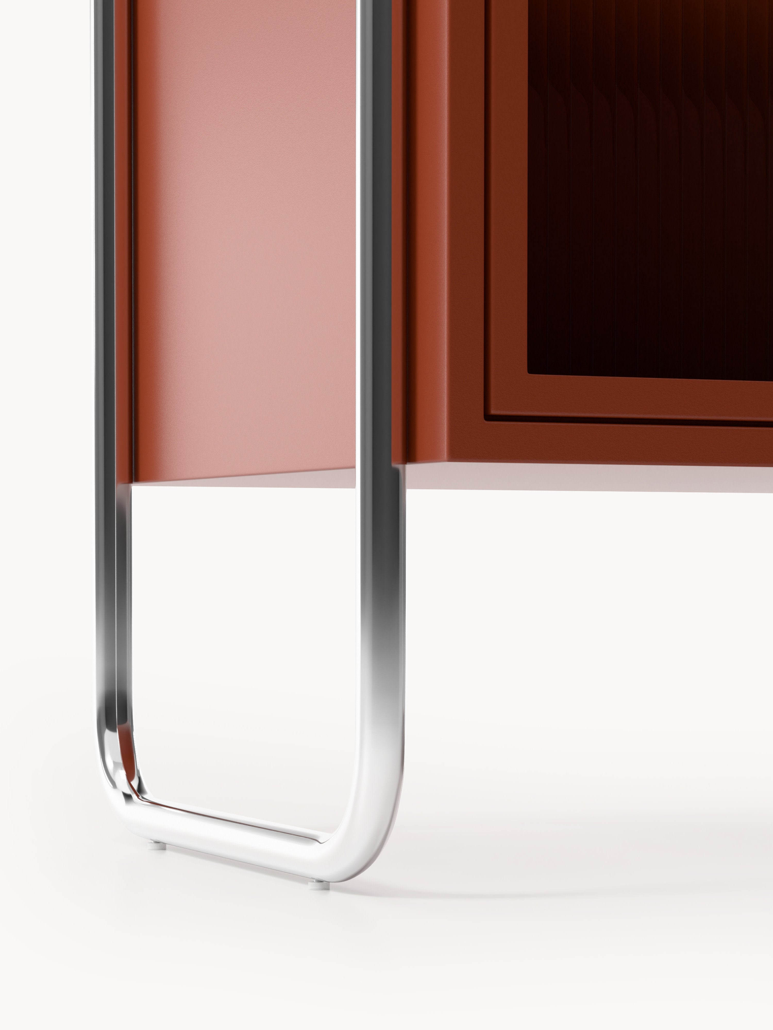Robyn Metal Sideboard with Glass Front