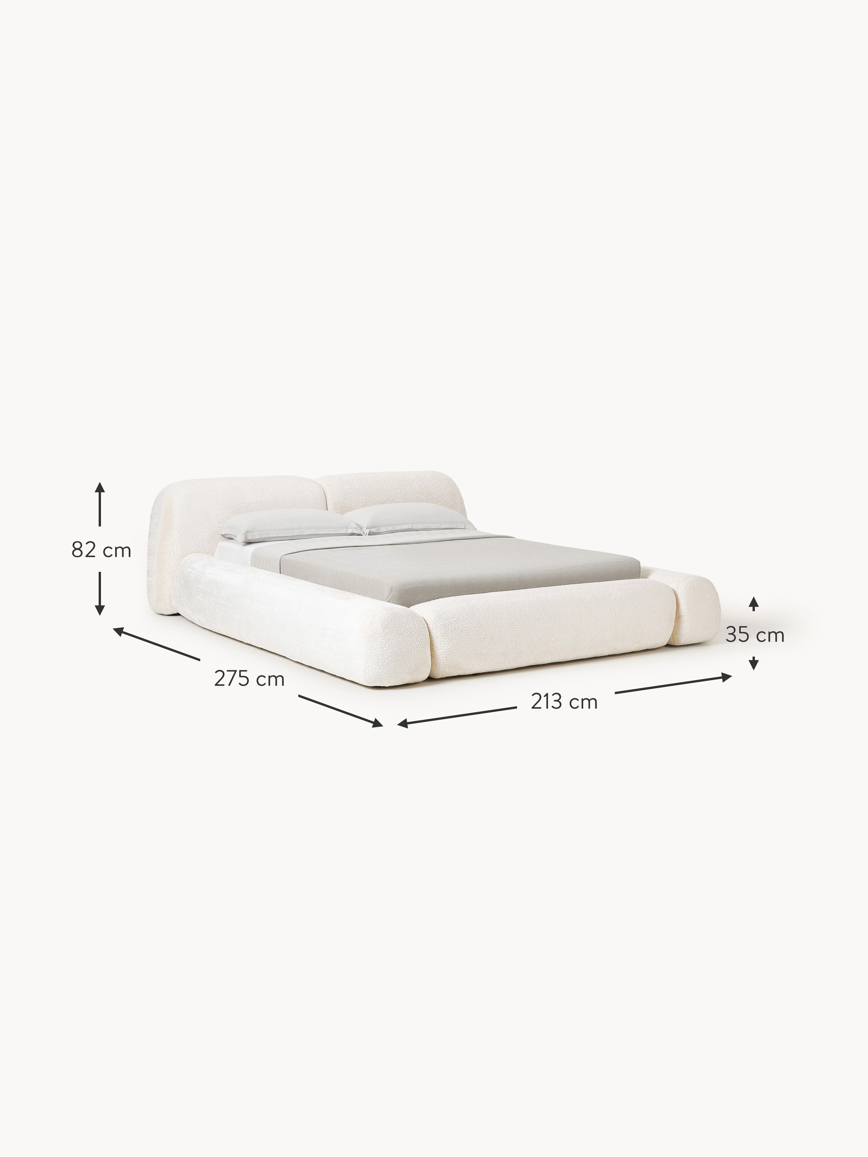 Wolke Upholstered Teddy Bouclé Bed with Storage