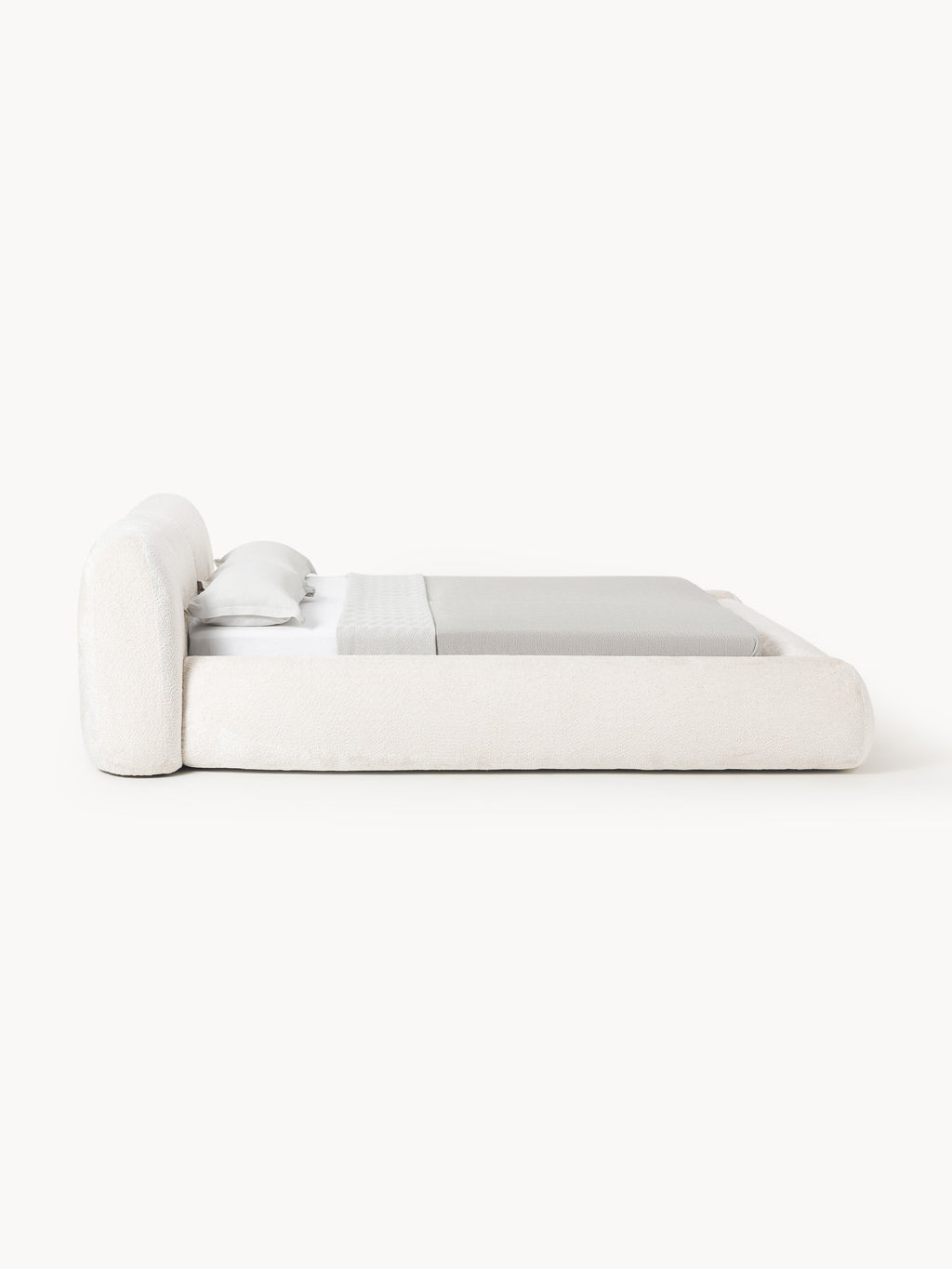 Wolke Upholstered Teddy Bouclé Bed with Storage