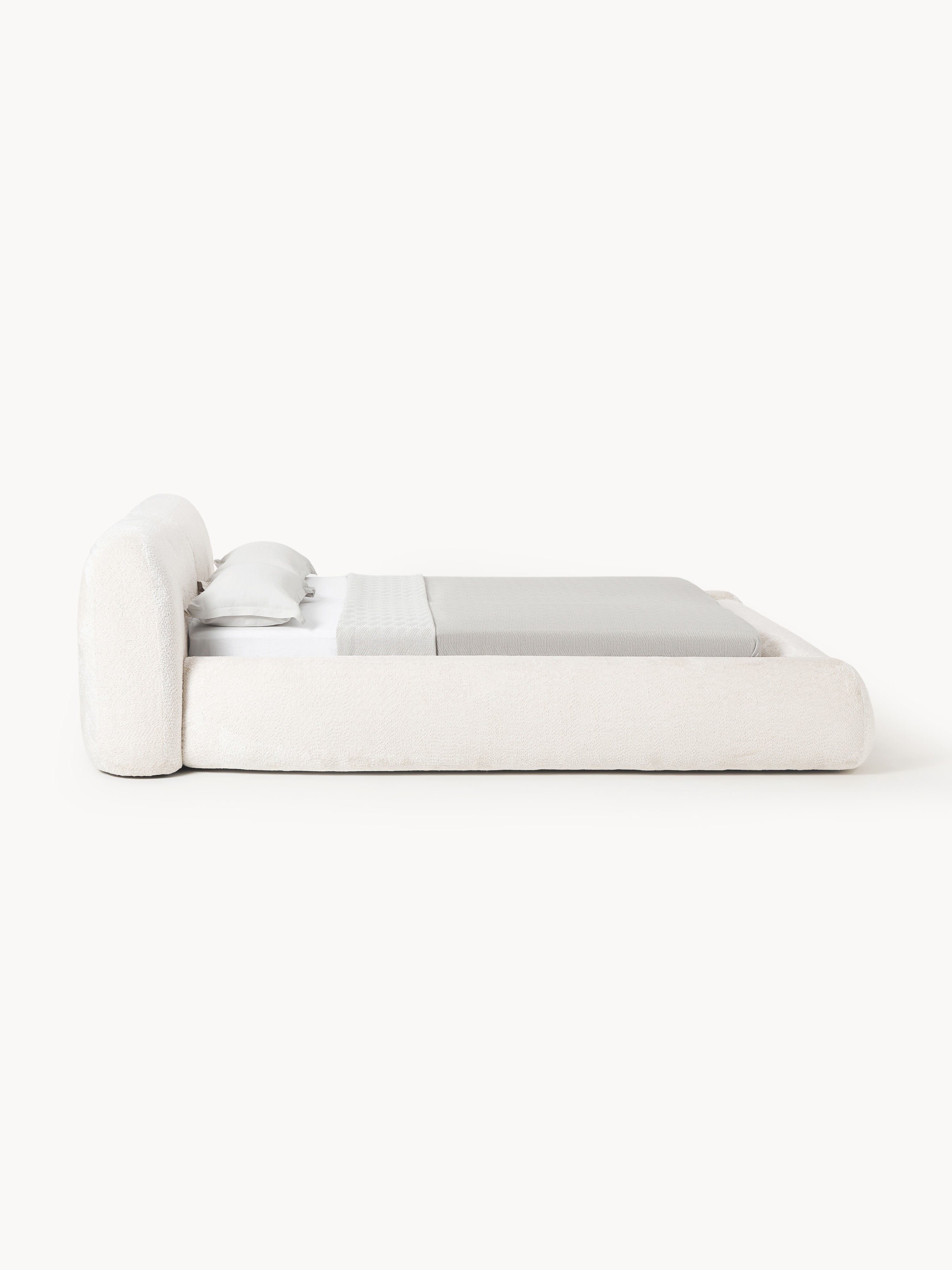 Wolke Upholstered Teddy Bouclé Bed with Storage