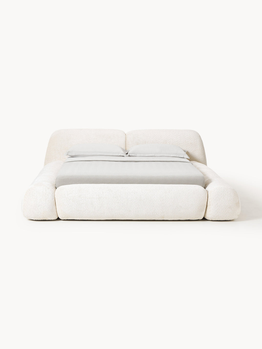 Wolke Upholstered Teddy Bouclé Bed with Storage