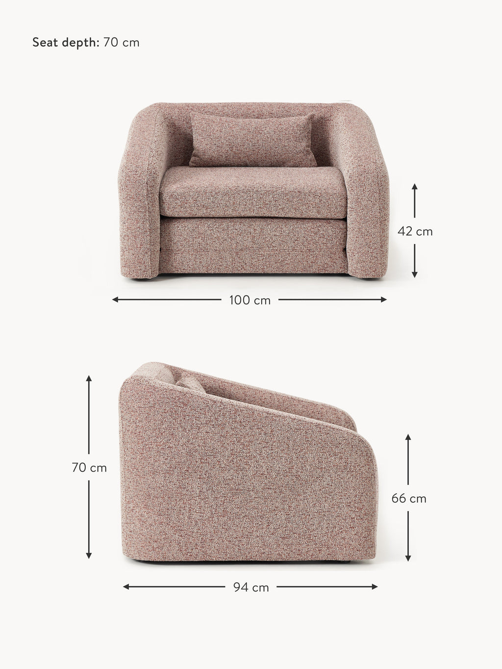 Eliot Bouclé Chair Bed