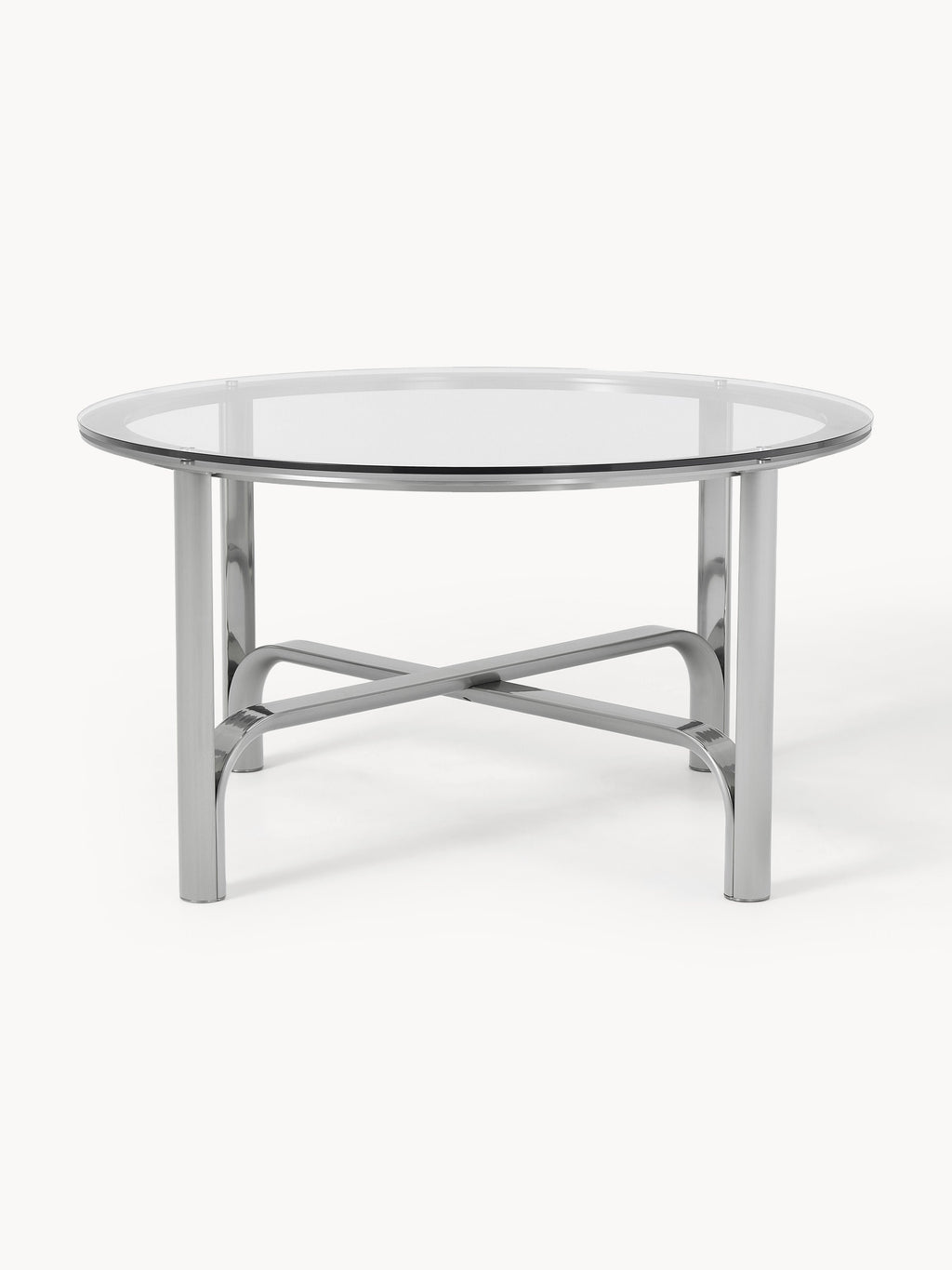 Neil Round Dining Table with Glass Top, in various sizes