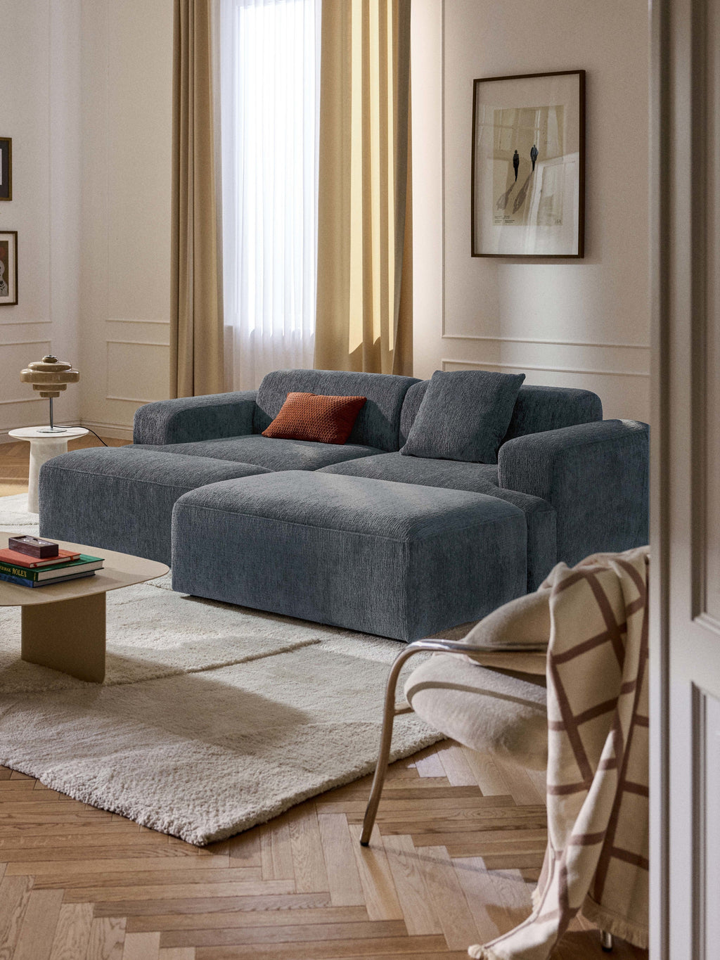 Melva XL Ottoman, W 116 x D 72 cm