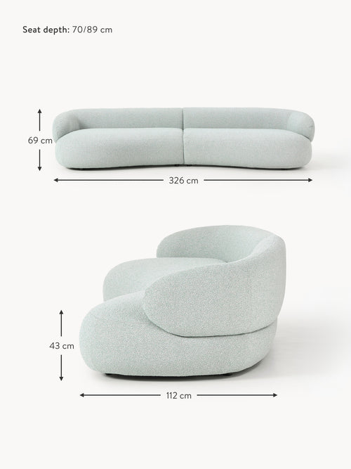 Alba Bouclé Sofa (4-seater)