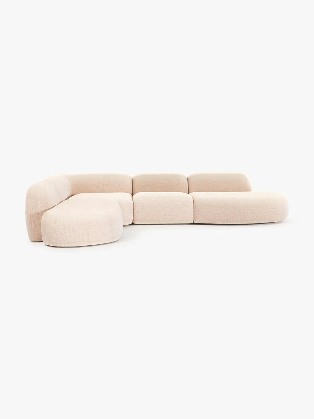 Wolke XL Modular Bouclé Corner Sofa with Chaise Ends