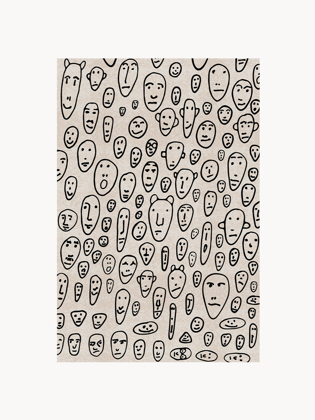 Gallery image 1 - Low-Pile Rug Floating Faces