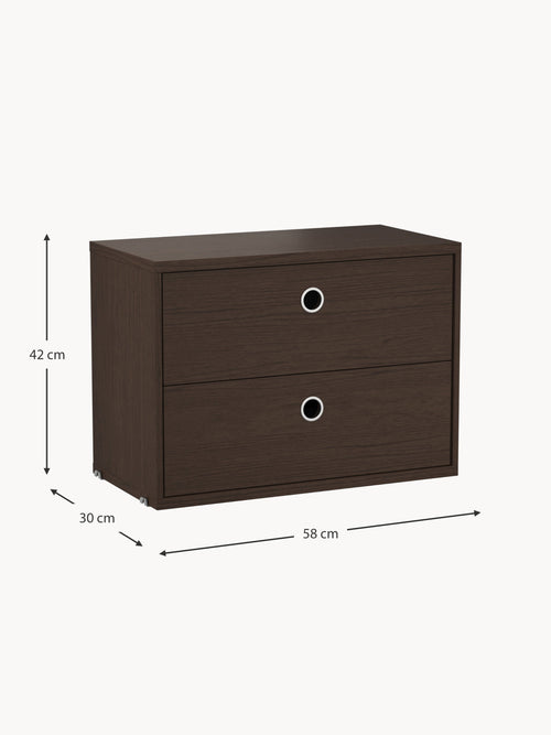 Cabinet String System with Drawers, W 58 x D 30 cm