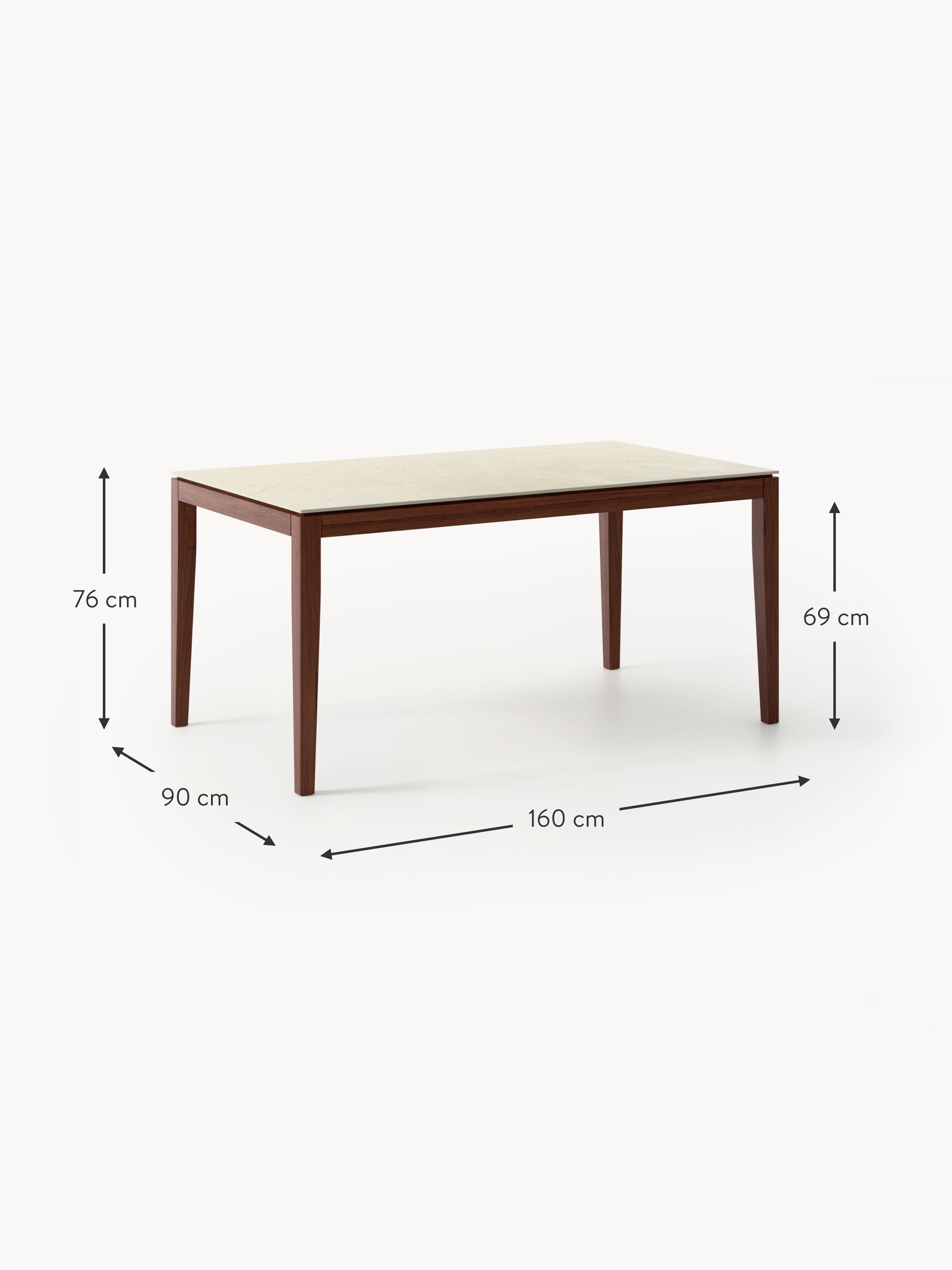 Jackson Travertine Effect Dining Table, in various sizes