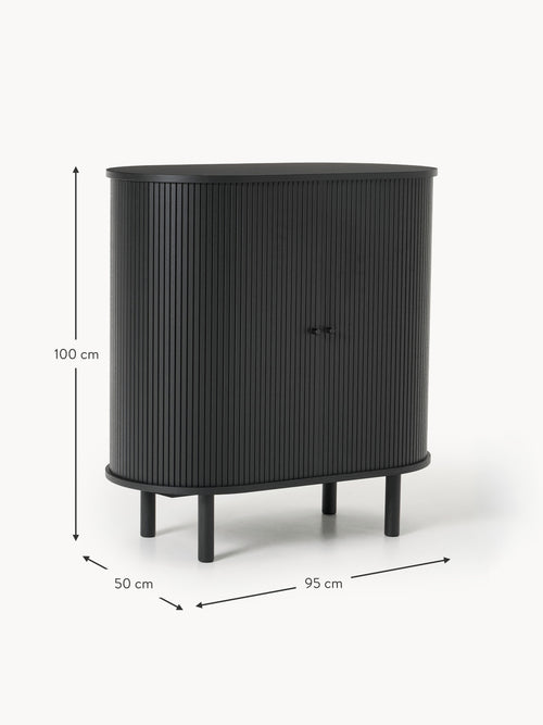 Calary Bar Cabinet with Fluted Front